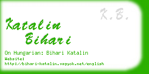 katalin bihari business card